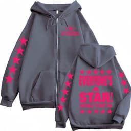5 Seconds of Summer Everyone's A Star Zipper Hoodie Men Women Casual Fleece Jacket Sweatshirt Hip Hop Pop Music Zip Up Pullovers