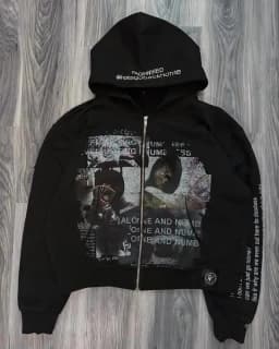 Harajuku Casual Letter Zip Oversized Hoodie Grunge Streetwear Gothic Sweatshirt Hoodies Women Tops Men Clothing Goth Y2k Clothes