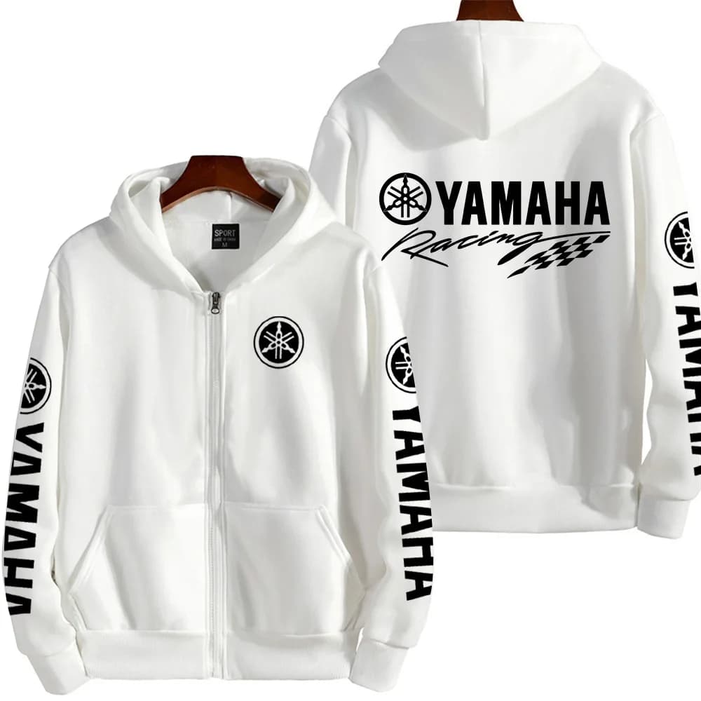YAMAHA Logo Motorcycle Racing Team Men Zipper Hoodie 2026 New Fashion Women Sweatshirt Spring Autumn Sports Couple Jackets Coat