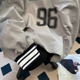 Grey Heavyweight High Street V-Neck Color Block Baseball Hoodie Men's Loose Retro American Casual Long Sleeve Top