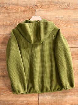 Japanese Style Men's Hooded Open Cardigan Sweatshirt Jacket Corn Pattern Velvet Texture Spring Autumn Casual Fashion