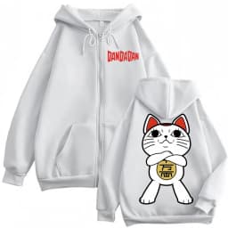 Anime Dandadan Turbo Granny Graphic Zipper Hoodies Men Women Fashion Cartoon Zip Up Sweatshirts High Quality Fleece Pullovers