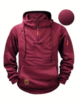 New Multi Pocket Zipper Fleece Dropped Shoulder Hooded Sweatshirt Men's Women's Plus Size Loose Pullover Fashion Sweatshirt