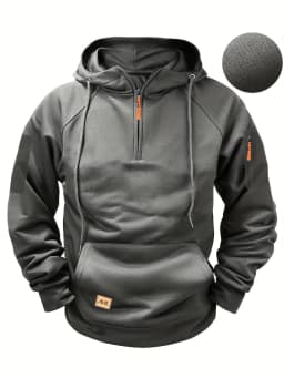 New Multi Pocket Zipper Fleece Dropped Shoulder Hooded Sweatshirt Men's Women's Plus Size Loose Pullover Fashion Sweatshirt