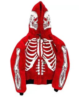 Skull Print Hooded Long Sve Sweatirt Casual Loose Fit Youthful Printed Hoodie Zipper Closure Comfortable Spring Autumn Top