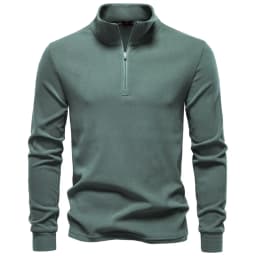 AIOPESON New Men Solid Color Zipper Soft Shell Sweatshirt Long Sleeve Breathable Warm Pullover Casual Streetwear Jacket