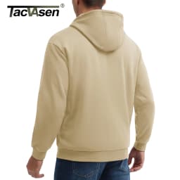 TACVASEN Men's Zip Up Hoodie Sherpa Lined Hooded Sweatshirt Winter Heavyweight Hoodies Warm Thick Fleece Jacket Casual Outwear