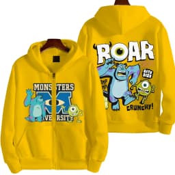 Monsters, Inc. Cartoon Anime Men Zipper Hoodie 2026 New Fashion Women Sweatshirt Spring Autumn Couple Jackets Coat