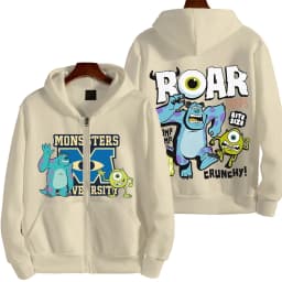 Monsters, Inc. Cartoon Anime Men Zipper Hoodie 2026 New Fashion Women Sweatshirt Spring Autumn Couple Jackets Coat