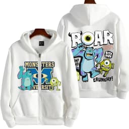 Monsters, Inc. Cartoon Anime Men Zipper Hoodie 2026 New Fashion Women Sweatshirt Spring Autumn Couple Jackets Coat