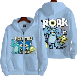Monsters, Inc. Cartoon Anime Men Zipper Hoodie 2026 New Fashion Women Sweatshirt Spring Autumn Couple Jackets Coat