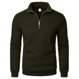 Spring Autumn new Casual Half Zipper stand collar sweatshirt Trend Simple slim men Pullover long sleeve tops Men's sweatshirt