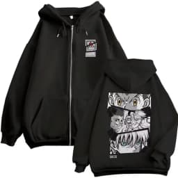 Anime Hunter X Hunter Zipper Hoodie Killua Zoldyck Graphic Hoodies Men Women Vintage Oversized Fleece Cotton Zip Up Jacket Coat