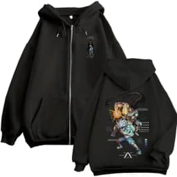 Anime Hunter X Hunter Zipper Hoodie Killua Zoldyck Graphic Hoodies Men Women Vintage Oversized Fleece Cotton Zip Up Jacket Coat