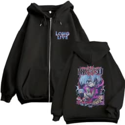 Anime Hunter X Hunter Zipper Hoodie Killua Zoldyck Graphic Hoodies Men Women Vintage Oversized Fleece Cotton Zip Up Jacket Coat
