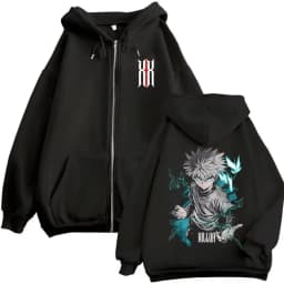 Anime Hunter X Hunter Zipper Hoodie Killua Zoldyck Graphic Hoodies Men Women Vintage Oversized Fleece Cotton Zip Up Jacket Coat