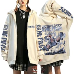 One Piece Luffy Wanted Notice 2026 New Japanese Anime Fashion Y2K Men's Trendy Casual Sportswear Men's Couple Style Coat