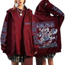 One Piece Luffy Wanted Notice 2026 New Japanese Anime Fashion Y2K Men's Trendy Casual Sportswear Men's Couple Style Coat