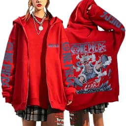 One Piece Luffy Wanted Notice 2026 New Japanese Anime Fashion Y2K Men's Trendy Casual Sportswear Men's Couple Style Coat