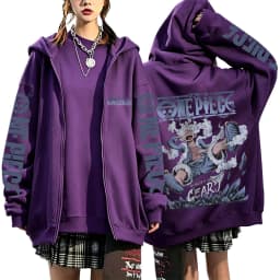 One Piece Luffy Wanted Notice 2026 New Japanese Anime Fashion Y2K Men's Trendy Casual Sportswear Men's Couple Style Coat