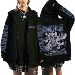 One Piece Luffy Wanted Notice 2026 New Japanese Anime Fashion Y2K Men's Trendy Casual Sportswear Men's Couple Style Coat