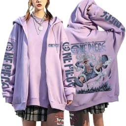 One Piece Luffy Wanted Notice 2026 New Japanese Anime Fashion Y2K Men's Trendy Casual Sportswear Men's Couple Style Coat
