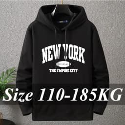 Plus Size Men's Hoodies 7XL 6XL Loose Casual Sweatshirts Fashion Long Sleeve Tops 185KG Hooded Pullover Streetwear Male Clothing