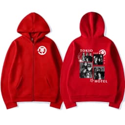 Punk Rock Band Tokio Hotel Beyond The World Tour 2023 Zipper Hoodie Men Women Fleece Zip Up Sweatshirt Oversized Jacket Pullover
