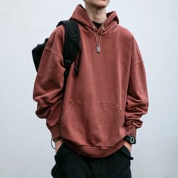 High Quality Vintage Distress Hoodies For Men Siro Spins Double Yarn Couple Sweatshirt Korean Streetwear Hip Hop Pullover Male