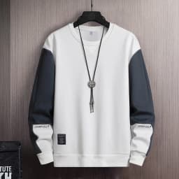 2026 Men Casual Sweatshirt Hoodie Men Harajuku Streetwear Pullover Male Patchwork Loose O-Neck Fashion Hip Hop Hoodies
