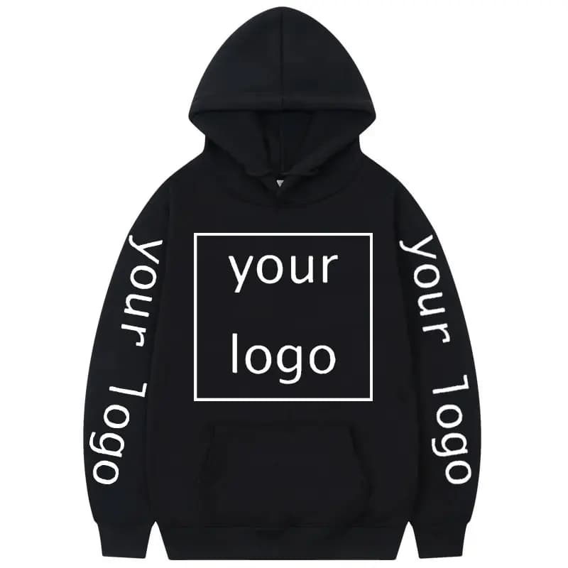 2025 Private Customized Yours LOGO Graphic Print Hoodie Fashion Casual Hooded Sweatshirt Men Women High Quality Fleece Pullovers