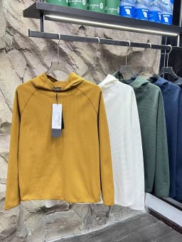 Afashion AMASSRUVE Autumn Winter Couple's Elastic Lightweight Hooded High Collar Sweater Trendy Breathable Polyester Long Sleeve