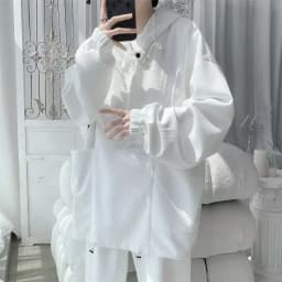Loose Fit Hoodie Sweatshirt Unisex Casual Style Basic Color Design Youth Trend Autumn Wear Outerwear T-Shirt Jacket