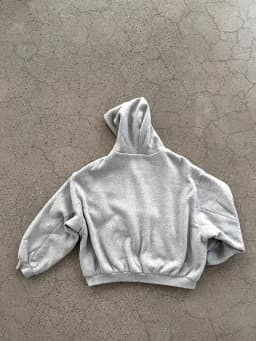 Vintage Reversible Plaid Lining Zipper Hoodie Unisex Gray Sweatshirt with Blue Tartan Inner Y2K Casual Streetwear men clothing