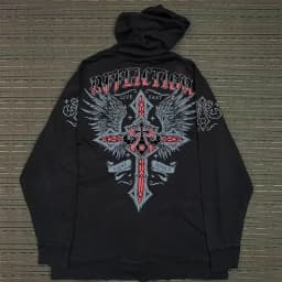Mens Black Zip Up Hoodie Retro Movie Player Graphic Streetwear Casual Pullover Loose Fit Sweatshirt Mens Fashion Hip Hop Style