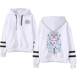 Inosuke Anime Hoodies Men Women Kimetsu no Yaiba Kawaii Manga Sweatshirts Gothic Harajuku Hooded Pullover Casual Streetwear
