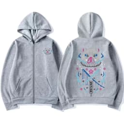 Inosuke Anime Hoodies Men Women Kimetsu no Yaiba Kawaii Manga Sweatshirts Gothic Harajuku Hooded Pullover Casual Streetwear