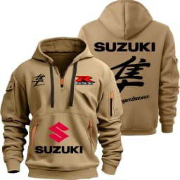 Suzuki Hayabusa Logo Motorcycle Racing Team Men Half Zipper Hoodie Spring Male Sweatshirt 2026 New Sports Men's Pullover Clothes