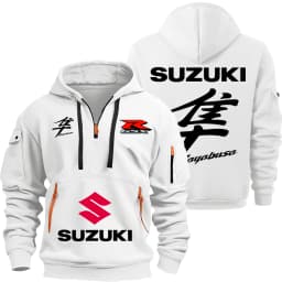 Suzuki Hayabusa Logo Motorcycle Racing Team Men Half Zipper Hoodie Spring Male Sweatshirt 2026 New Sports Men's Pullover Clothes