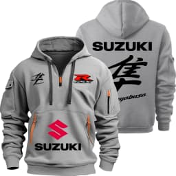 Suzuki Hayabusa Logo Motorcycle Racing Team Men Half Zipper Hoodie Spring Male Sweatshirt 2026 New Sports Men's Pullover Clothes