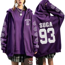 2026 Girls Women’s Men’s Concert Must-Have Y2K Zip Up Hoodie KPOP Street Dance Performance TOP Sports Couple Style Coat