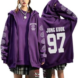 2026 Girls Women’s Men’s Concert Must-Have Y2K Zip Up Hoodie KPOP Street Dance Performance TOP Sports Couple Style Coat