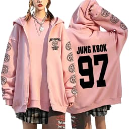 2026 Girls Women’s Men’s Concert Must-Have Y2K Zip Up Hoodie KPOP Street Dance Performance TOP Sports Couple Style Coat
