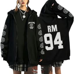 2026 Girls Women’s Men’s Concert Must-Have Y2K Zip Up Hoodie KPOP Street Dance Performance TOP Sports Couple Style Coat