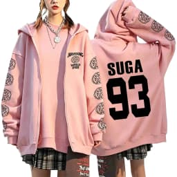 2026 Girls Women’s Men’s Concert Must-Have Y2K Zip Up Hoodie KPOP Street Dance Performance TOP Sports Couple Style Coat