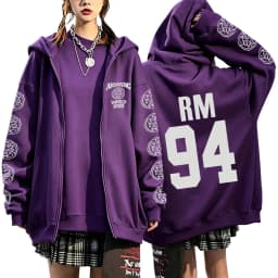 2026 Girls Women’s Men’s Concert Must-Have Y2K Zip Up Hoodie KPOP Street Dance Performance TOP Sports Couple Style Coat