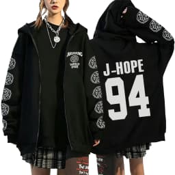 2026 Girls Women’s Men’s Concert Must-Have Y2K Zip Up Hoodie KPOP Street Dance Performance TOP Sports Couple Style Coat