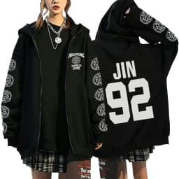 2026 Girls Women’s Men’s Concert Must-Have Y2K Zip Up Hoodie KPOP Street Dance Performance TOP Sports Couple Style Coat