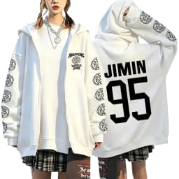 2026 Girls Women’s Men’s Concert Must-Have Y2K Zip Up Hoodie KPOP Street Dance Performance TOP Sports Couple Style Coat