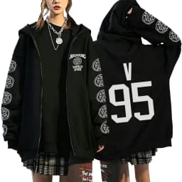 2026 Girls Women’s Men’s Concert Must-Have Y2K Zip Up Hoodie KPOP Street Dance Performance TOP Sports Couple Style Coat